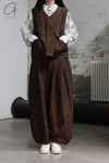 Aviva Jifei Xue single buckle vest SS23-SBCV-ACP bronze color PAJX3